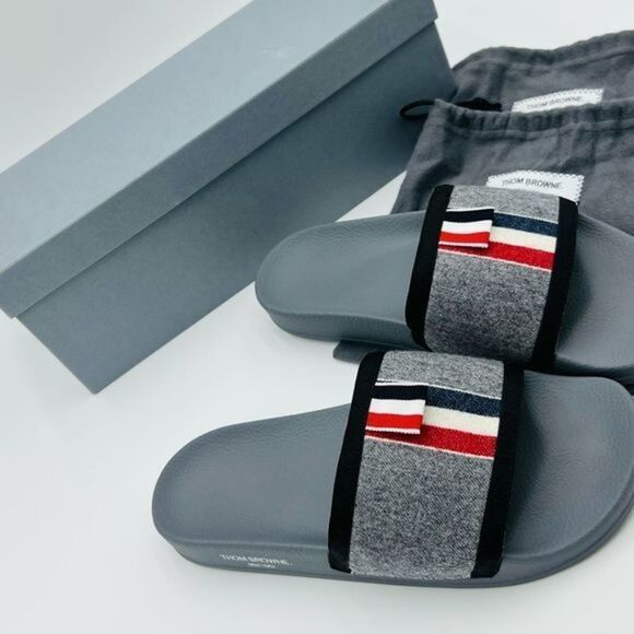 Thom Browne Logo Slide Sandal Men’s sz 7 (40 EU)  Authentic Designer Luxury - Picture 2 of 4